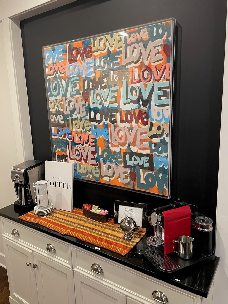 Fully stocked coffee station