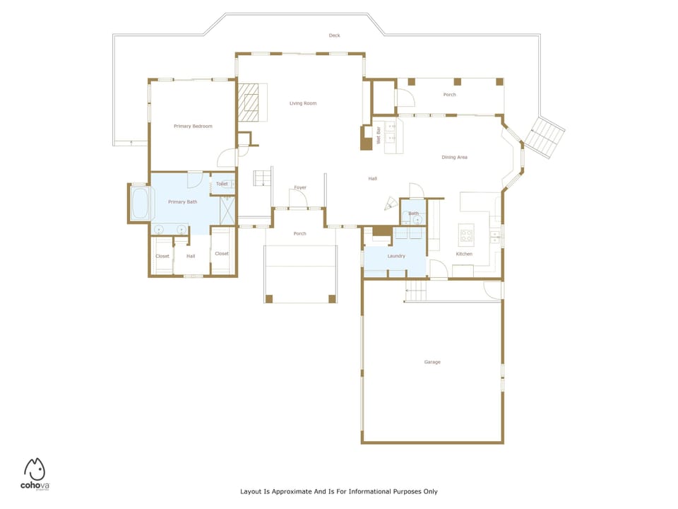 The layout of the first floor.