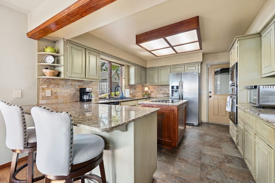 Our fully stocked kitchen!