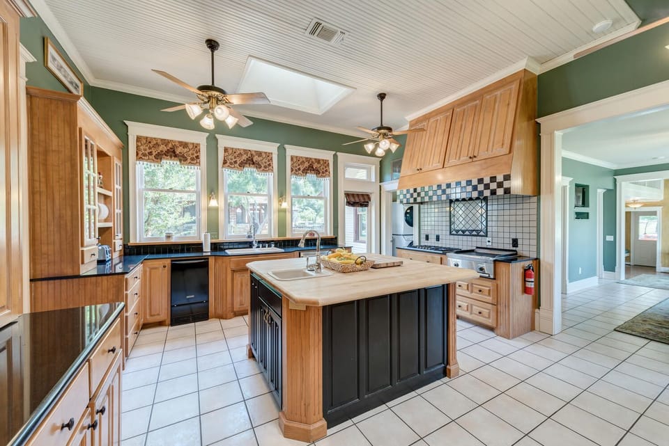 The Main House kitchen is fully stocked with about all you could need.