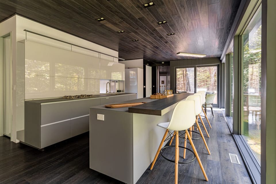 Fully equipped kitchen with hidden cabinetry