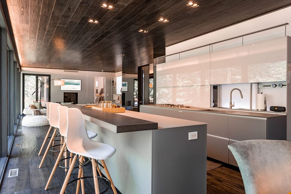 Beautiful kitchen with island and seating