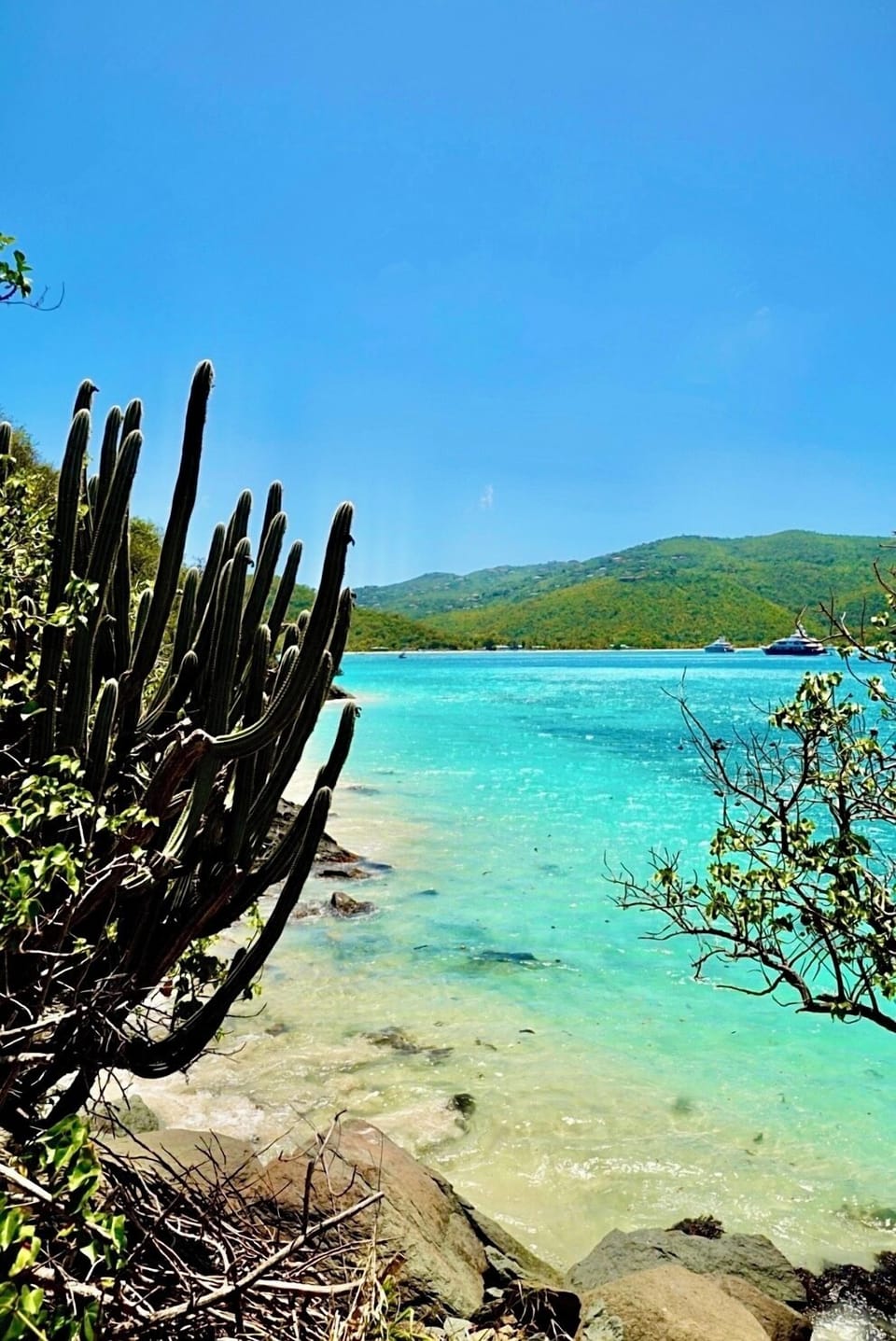 View from stairs to beach