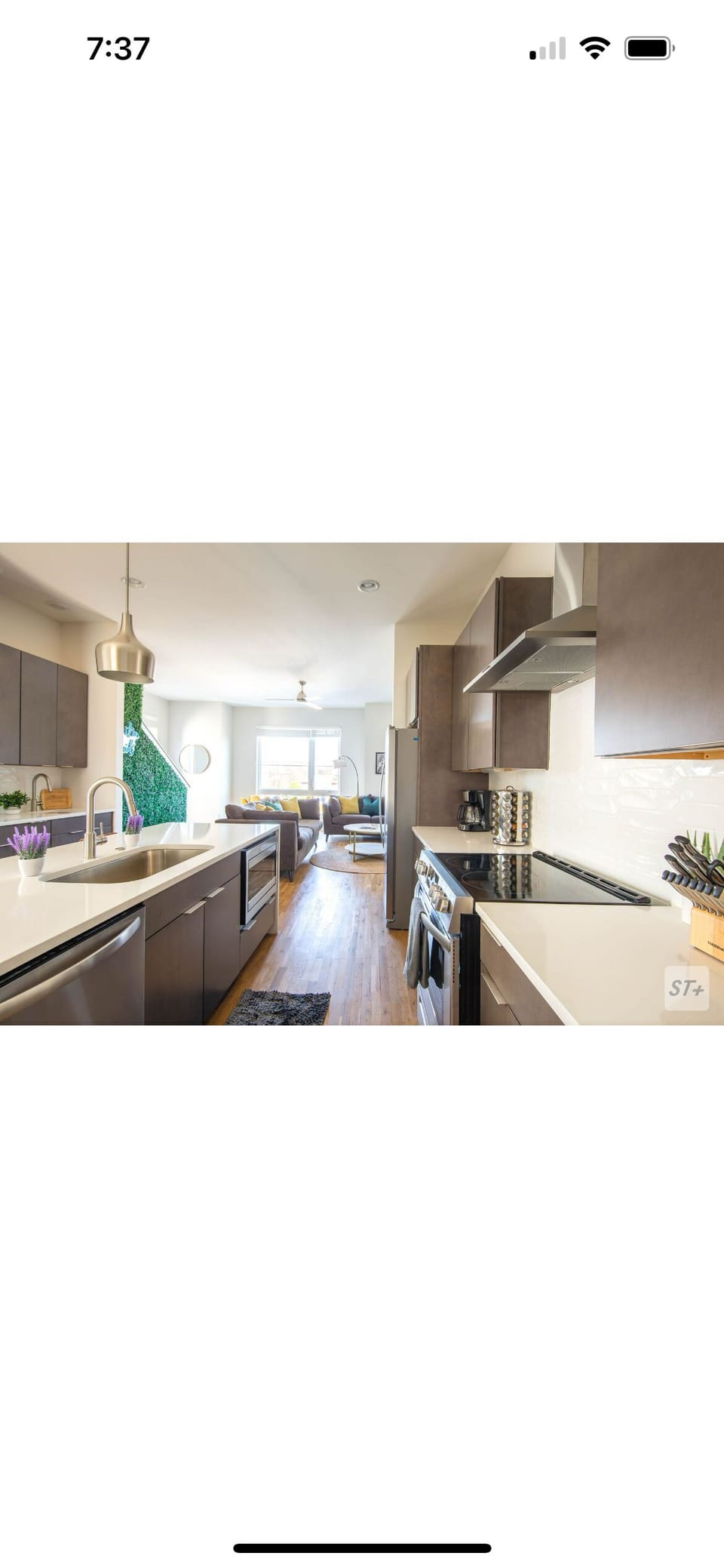Kitchen and living space