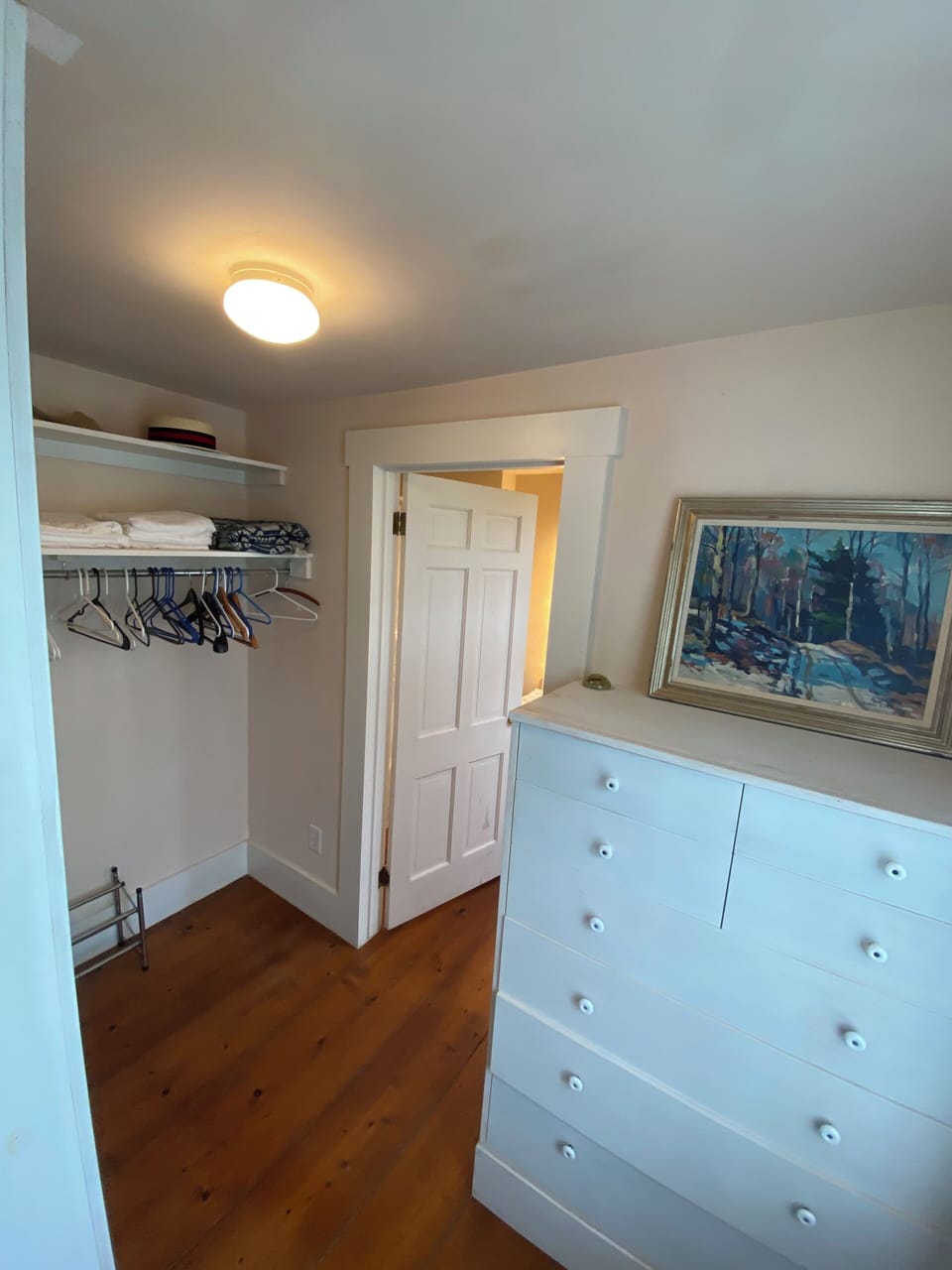 master closet, leading to full bath