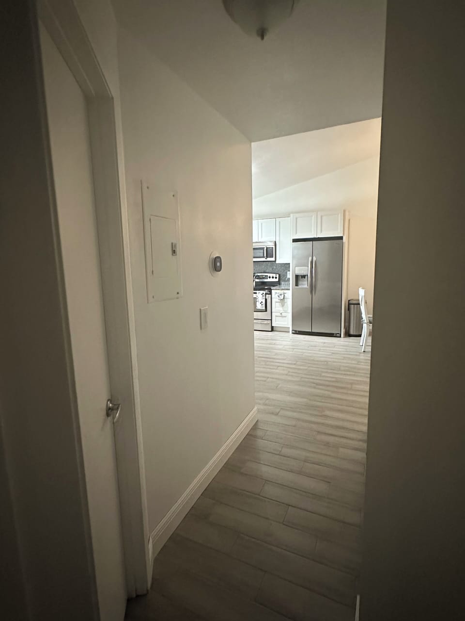 View from end of hallway