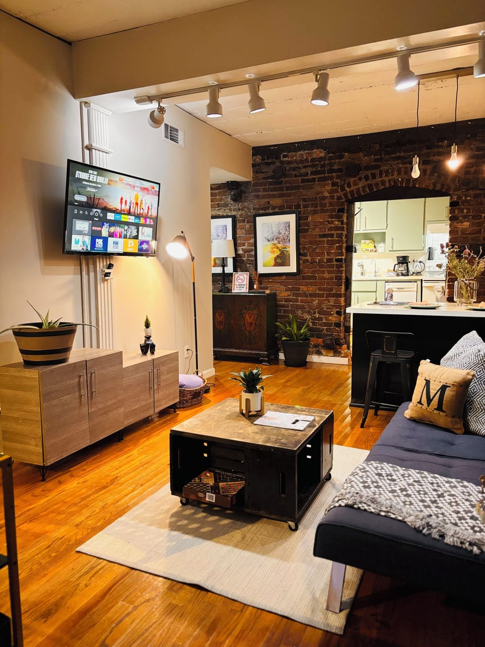 Kick back on a modern futon bed for movie marathons or mid-trip naps. 
