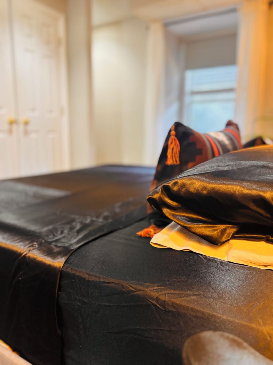 Satin sheets available upon request