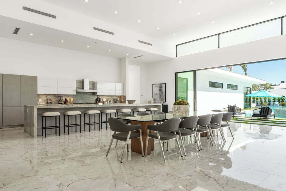 Elegant dining table.