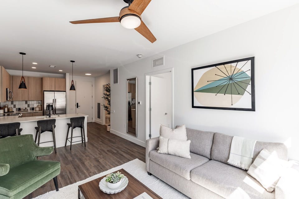 Gather for drinks and conversation in this airy open layout.