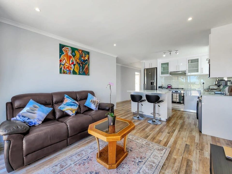 Open plan living room and kitchen area