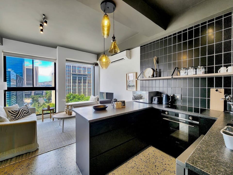 Open plan living areas with fully equipped kitchen