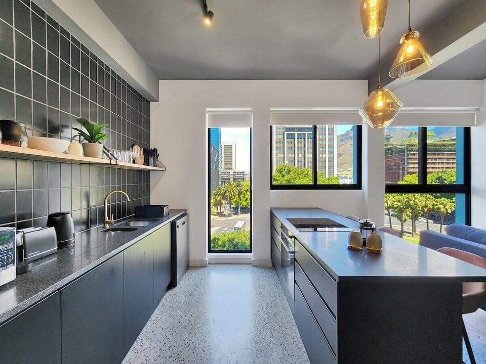 Open plan kitchen with high quality and finishes