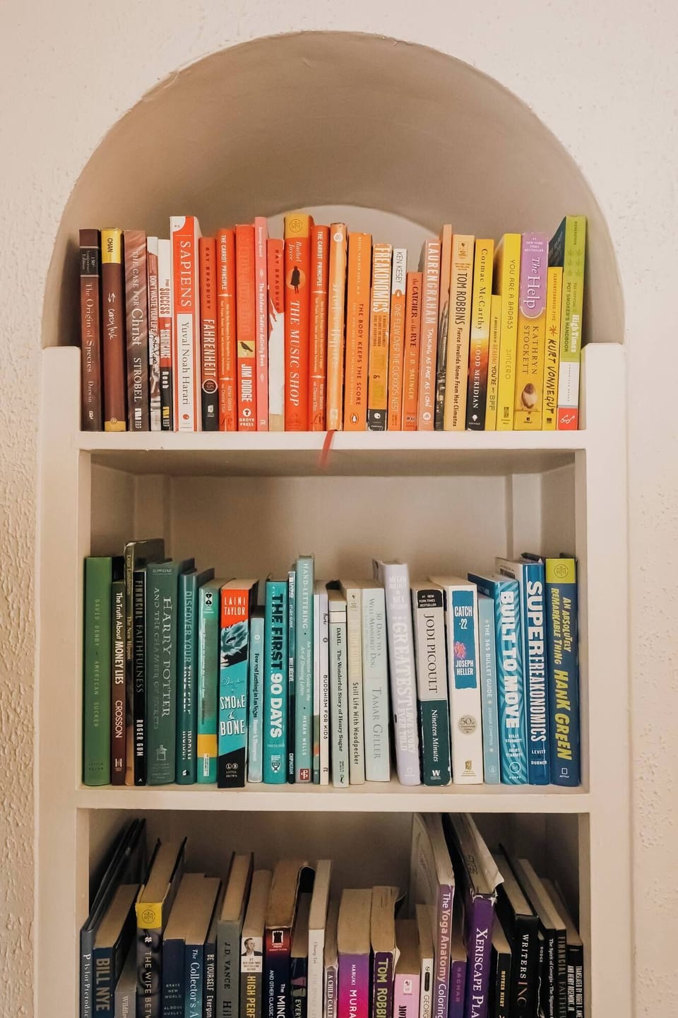 Peruse the library in the office