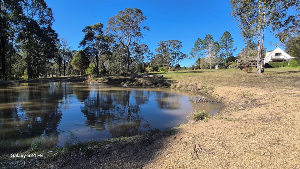 Front dam looking East to the cottage