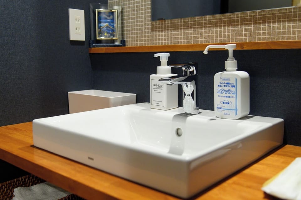 A clean sink in the dressing room adjacent to the bathroom (2nd floor dressing room)