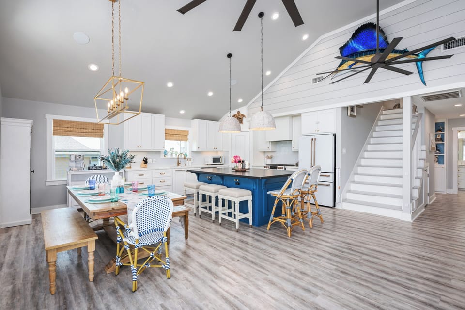 Beautiful open kitchen and dining designed for entertaining.