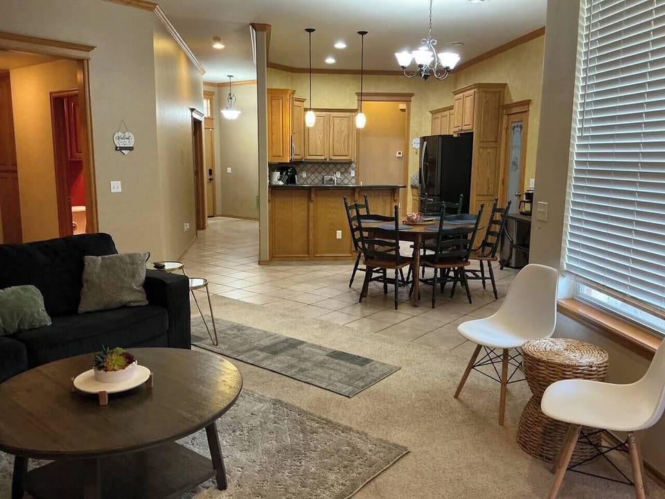 View of Kitchen and Dining Room