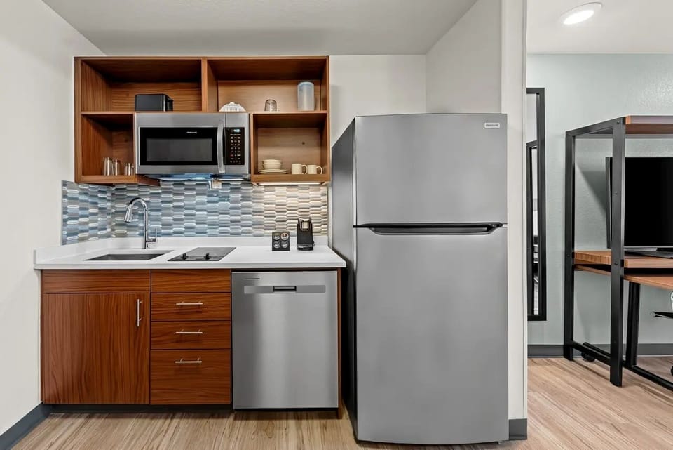 Start mornings with snacks and coffee from your private kitchenette.