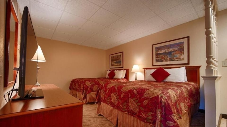 Settle into two comfy beds for easy group getaways.