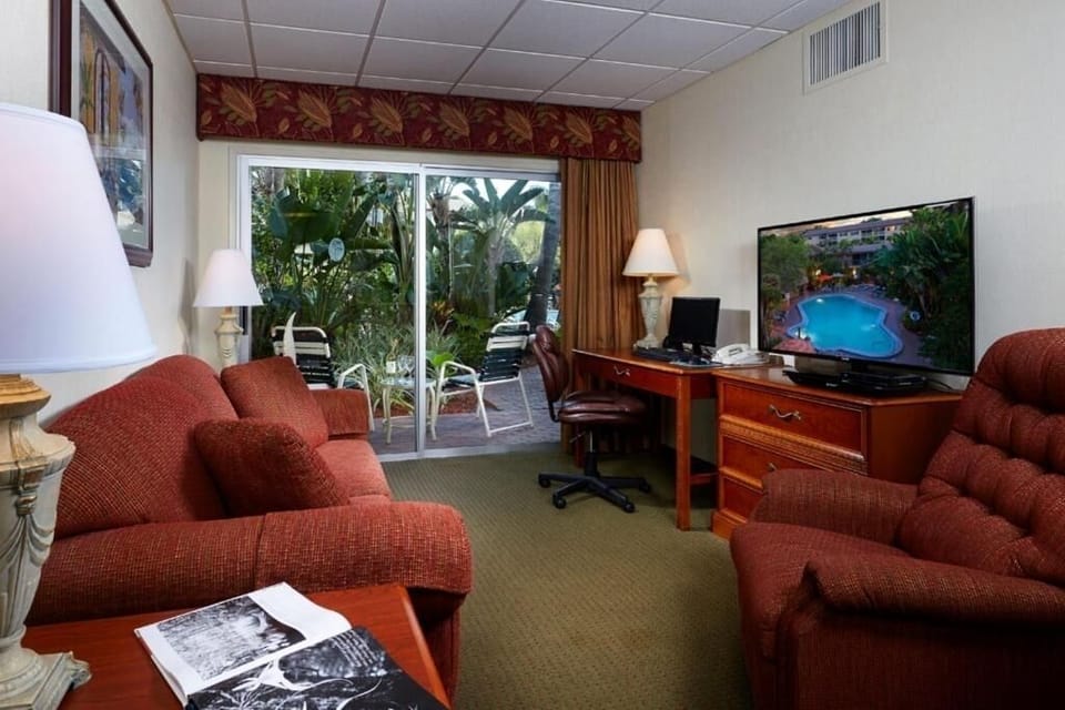 Relax with a movie night and easy patio access.