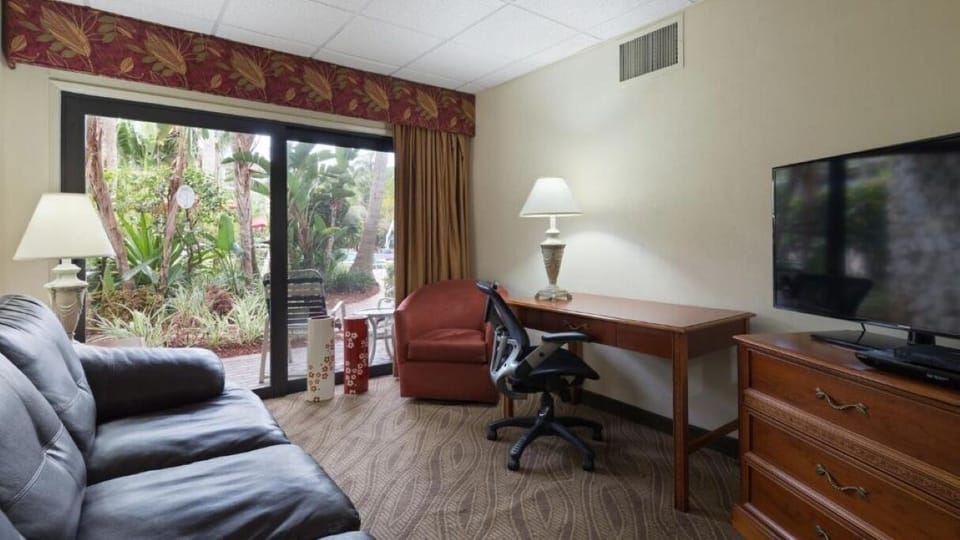 Settle in to work comfortably with garden patio just outside.