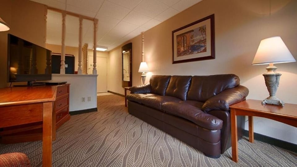 Unwind on the plush sofa after a sun-soaked day.