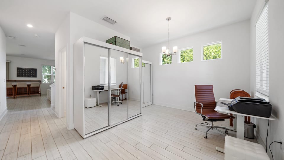 Full Length Mirrored Closet with Plenty of Storage