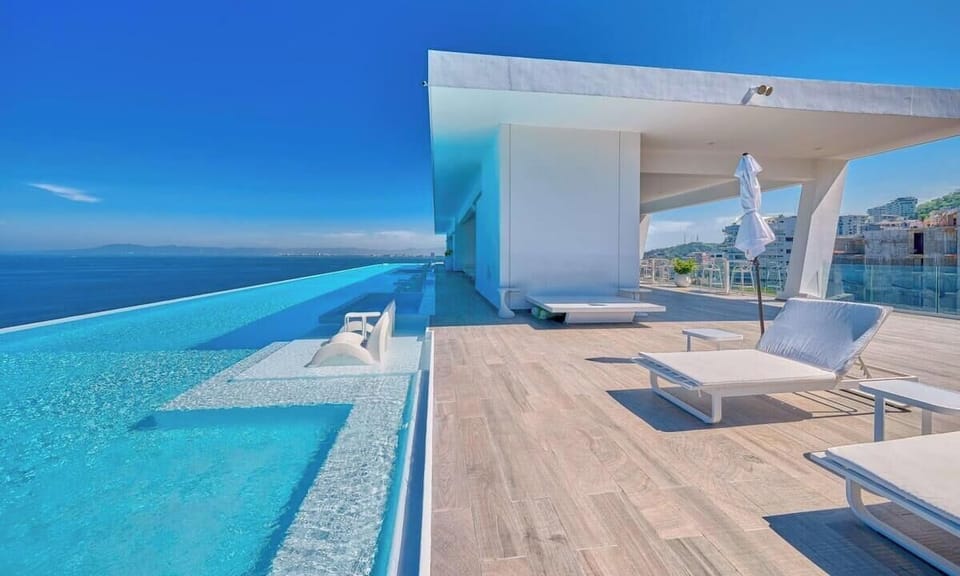 Take in golden-hour views from a cozy lounge with plush seating and a front-row seat to the horizon.