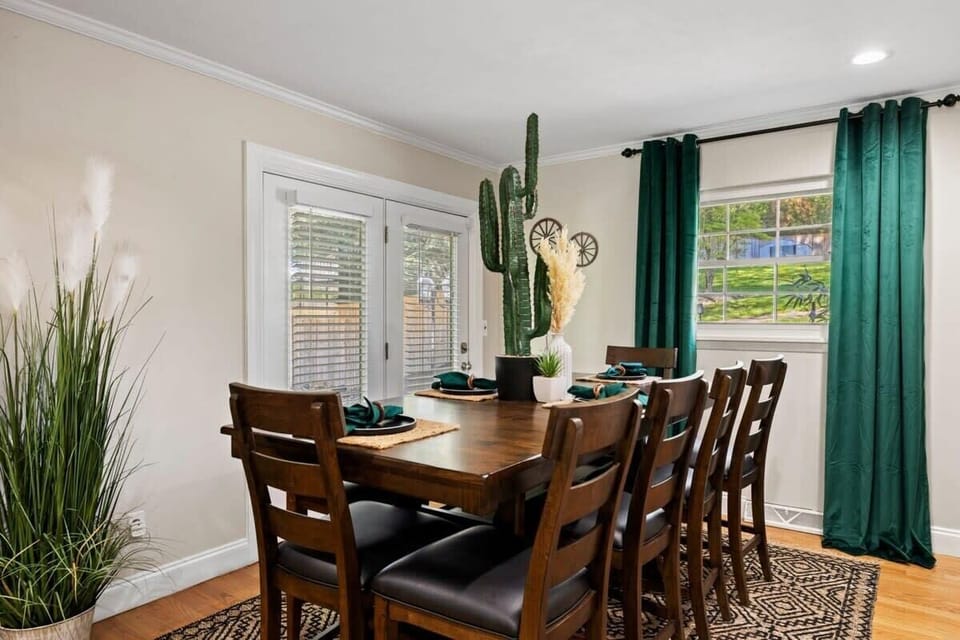 Gather around in our warm and welcoming dining area — the perfect place to share meals and create memories. 