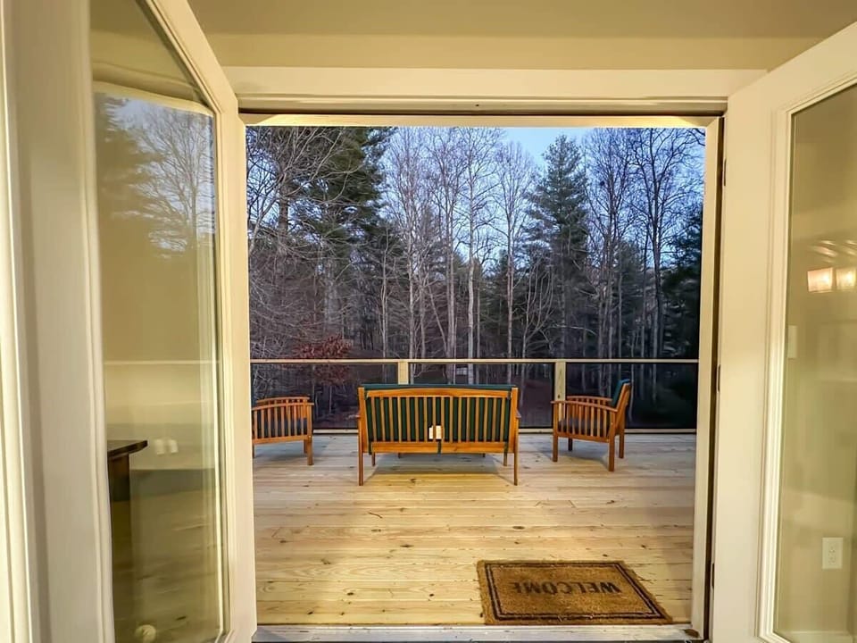 Step outside to the deck and take a deep breath — the mountain views and fresh air are calling.