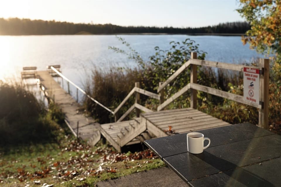 Coffee, loons, and still water… the perfect Northwoods days spent on the dock.