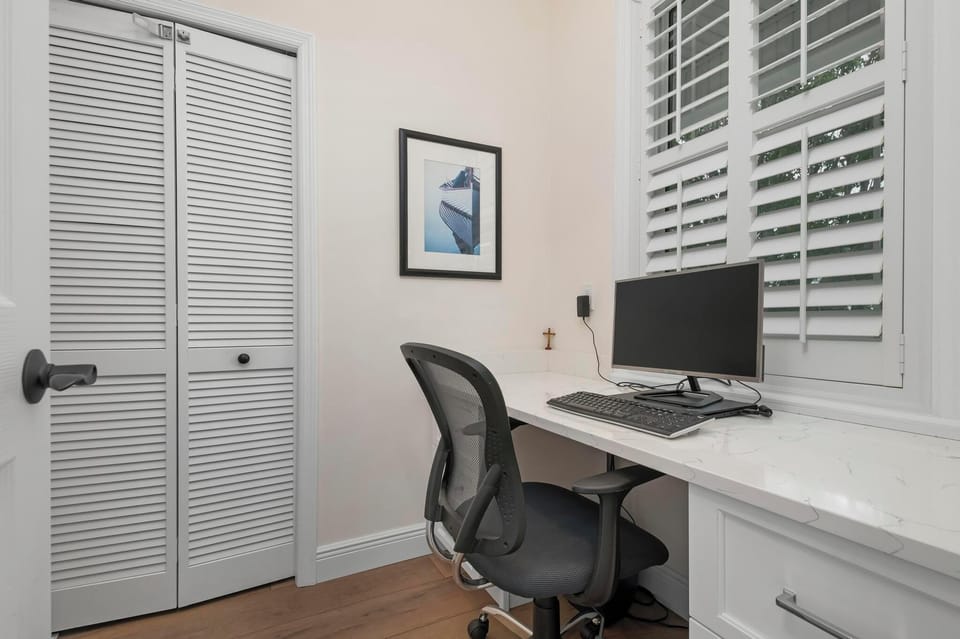 Private office for when you just can't leave work behind (computer and monitor not included)