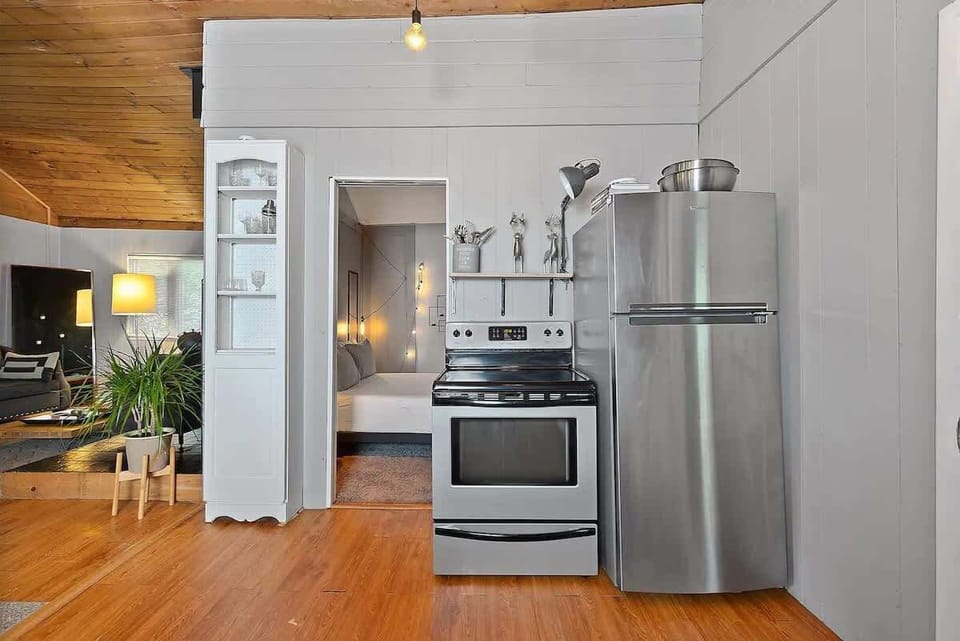 Kitchen with Spacious Fridge & Modern Appliances