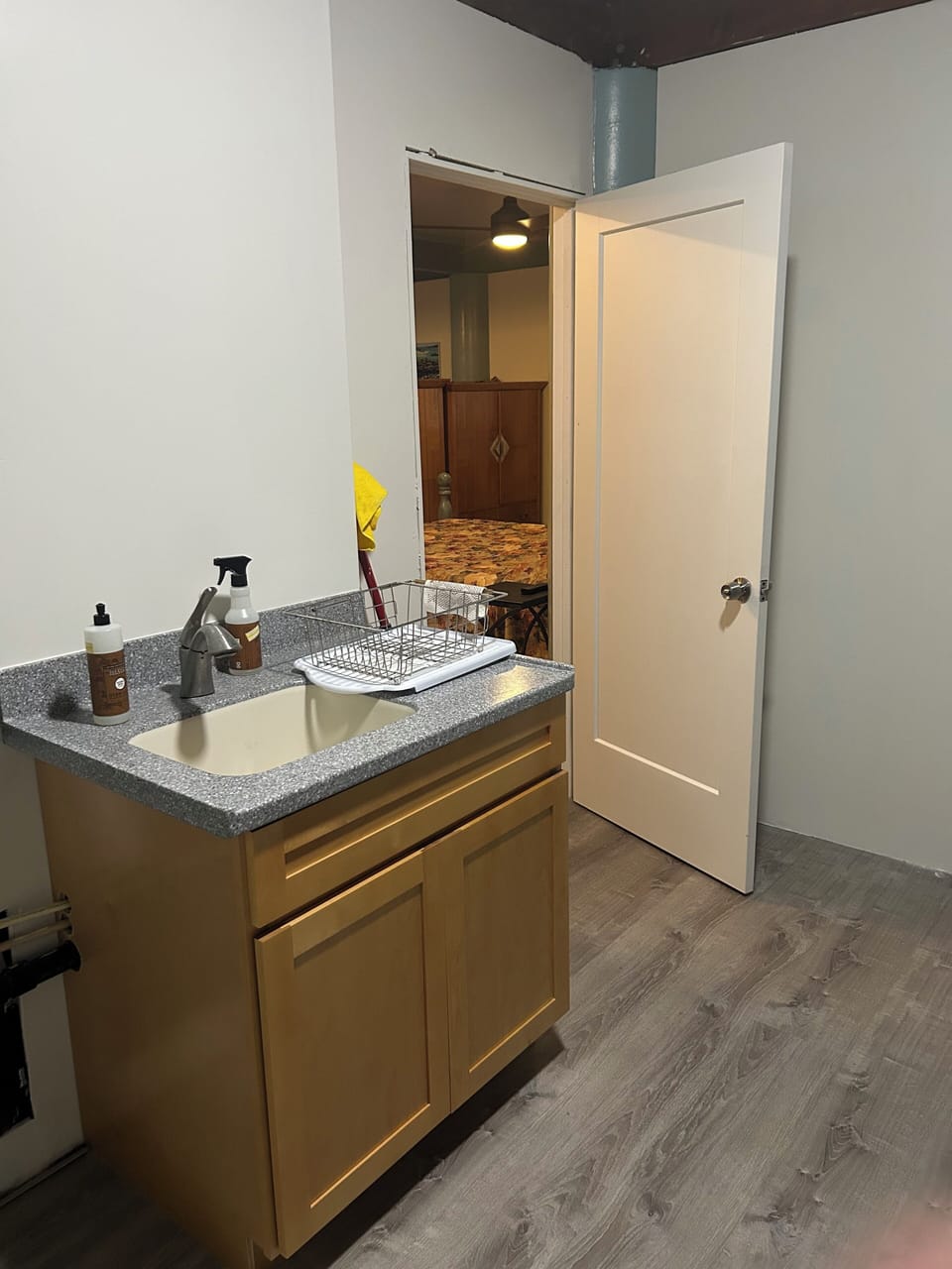 Private entry with kitchen sink