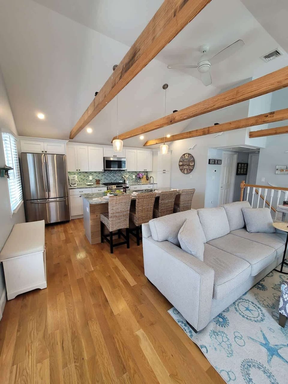 Step into the heart of our home, where the kitchen, living, and family areas blend together in perfect harmony, creating an open-concept space ideal for socializing, relaxation, and making unforgettable memories with loved ones.