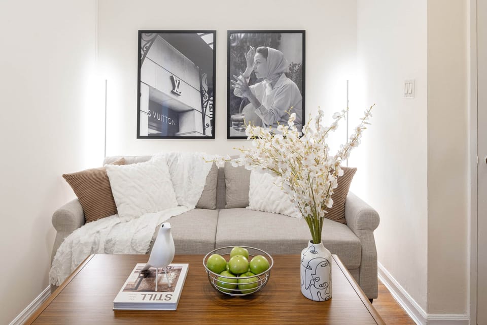 Cozy living room corner with modern charm.