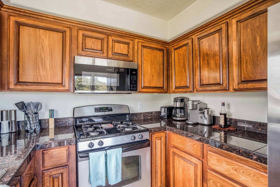 Moonlit Beach House Kitchen, Stove, Oven, and Microwave-116