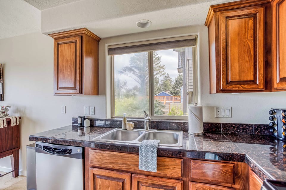 Moonlit Beach House Kitchen Double Sink-115