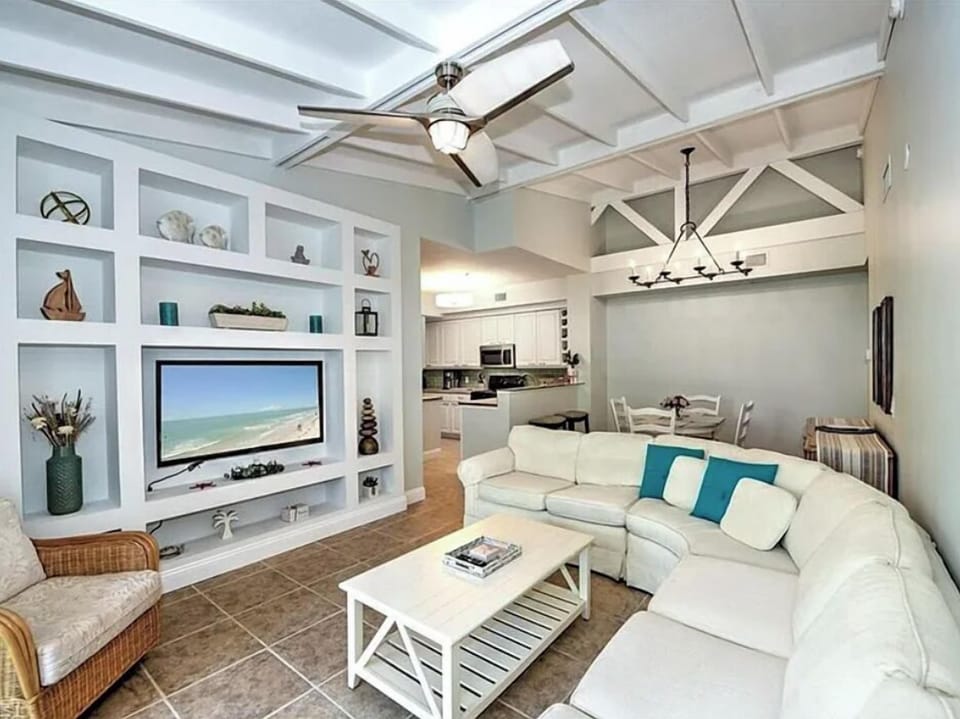 Living area with smart tv