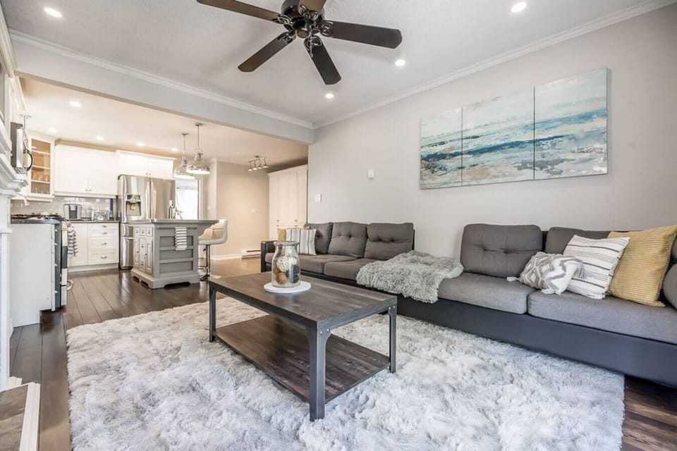 Bright and comfy living spaces perfect for lounging, streaming, or catching up with friends and family