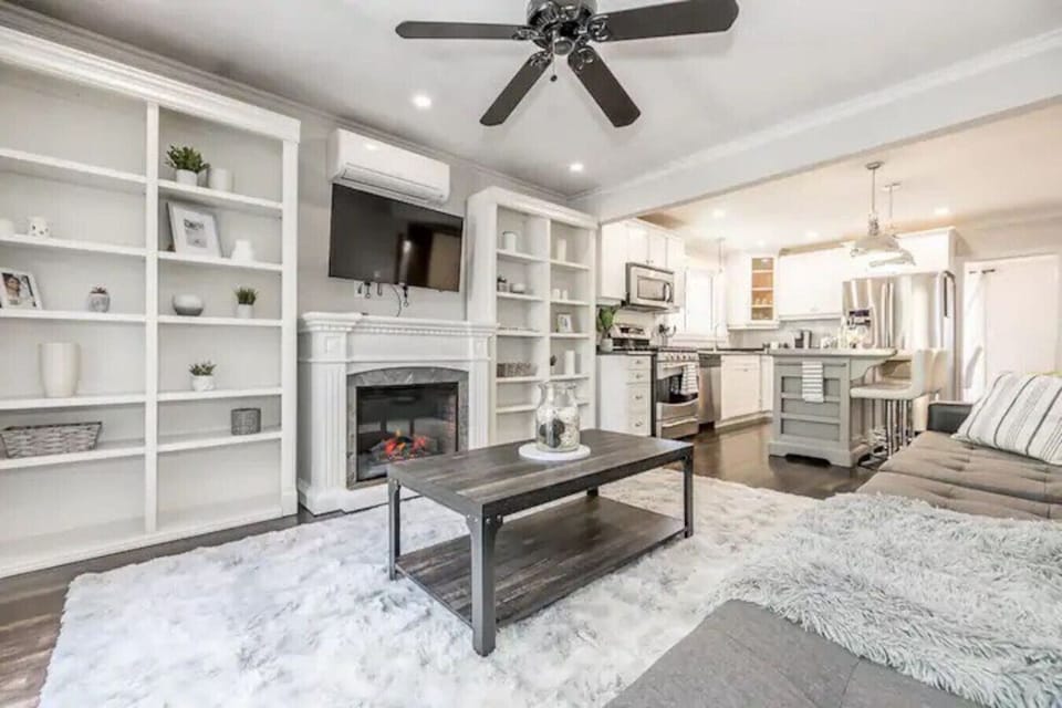 Bright and comfy living spaces perfect for lounging, streaming, or catching up with friends and family