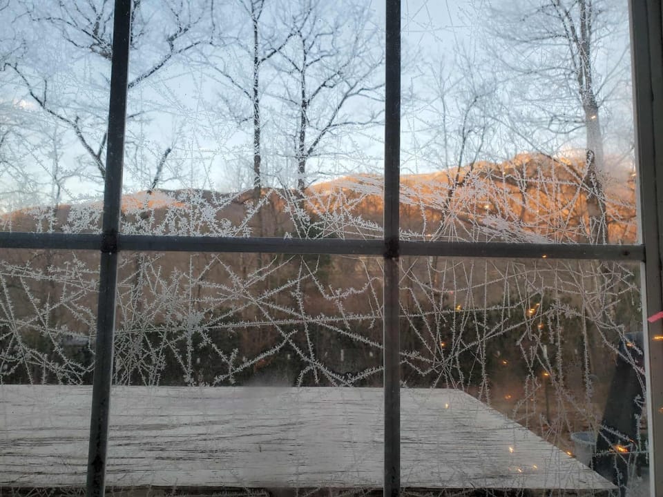 A beautiful chilly Dec morning mountain view from the front window.
