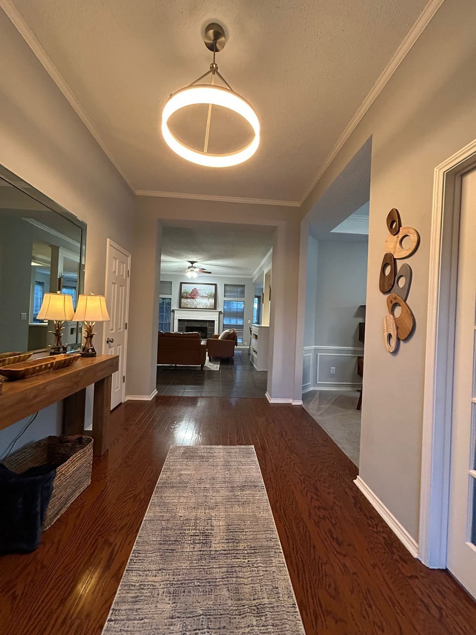 Simple elegance lines this hallway.