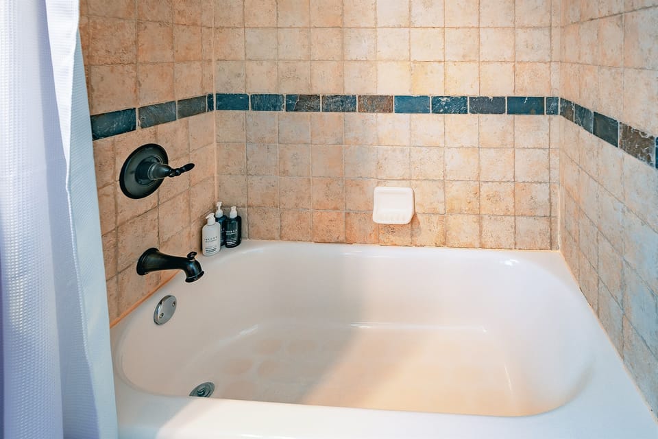 End your day with a relaxing bath—ideal for unwinding after water adventures or scenic treks.