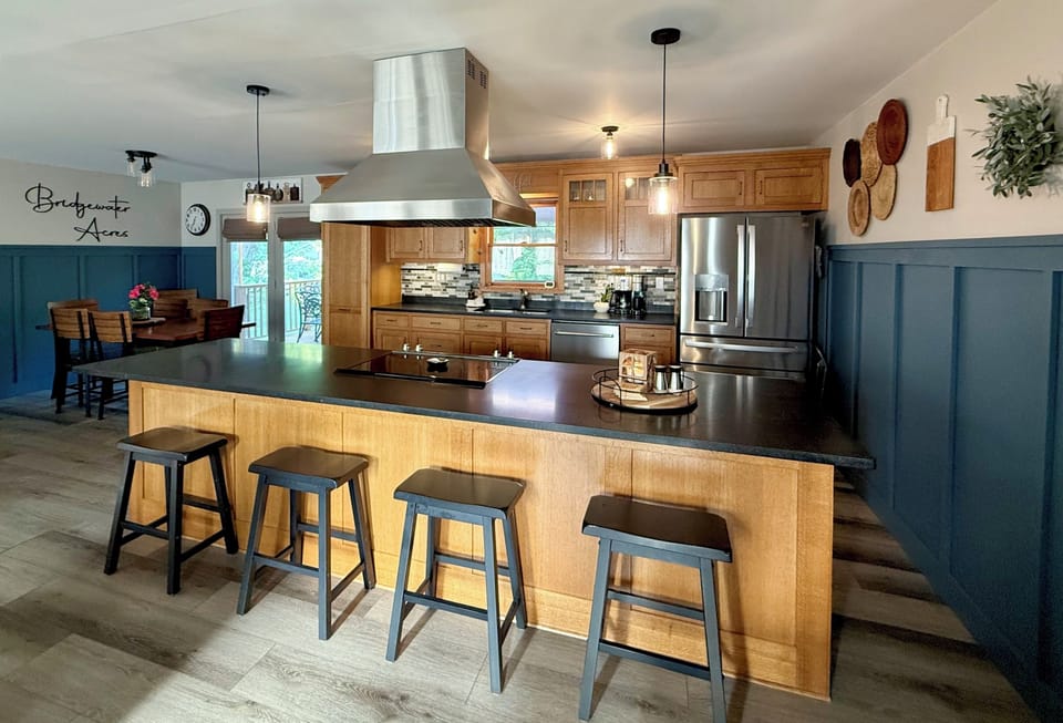 A chef’s dream! This kitchen is stocked with EVERYTHING needed to prepare and make a meal! 