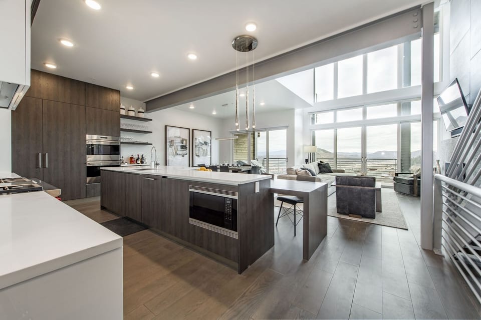 Open design allows family and friends to enjoy their time together.