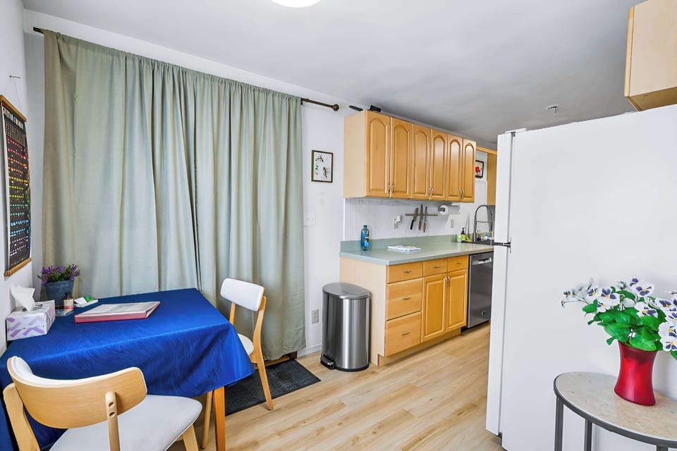 eating nook and part of kitchen.