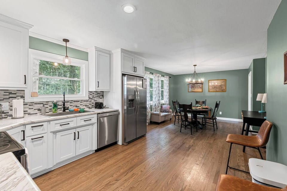 Living room and kitchen