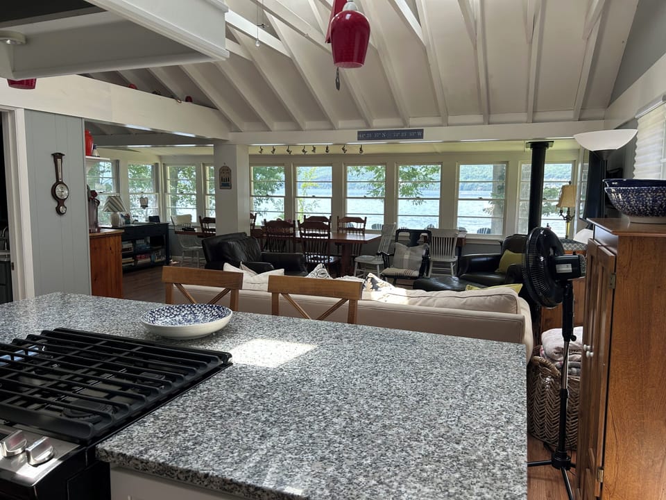 Even the chef gets a panoramic view of the water!